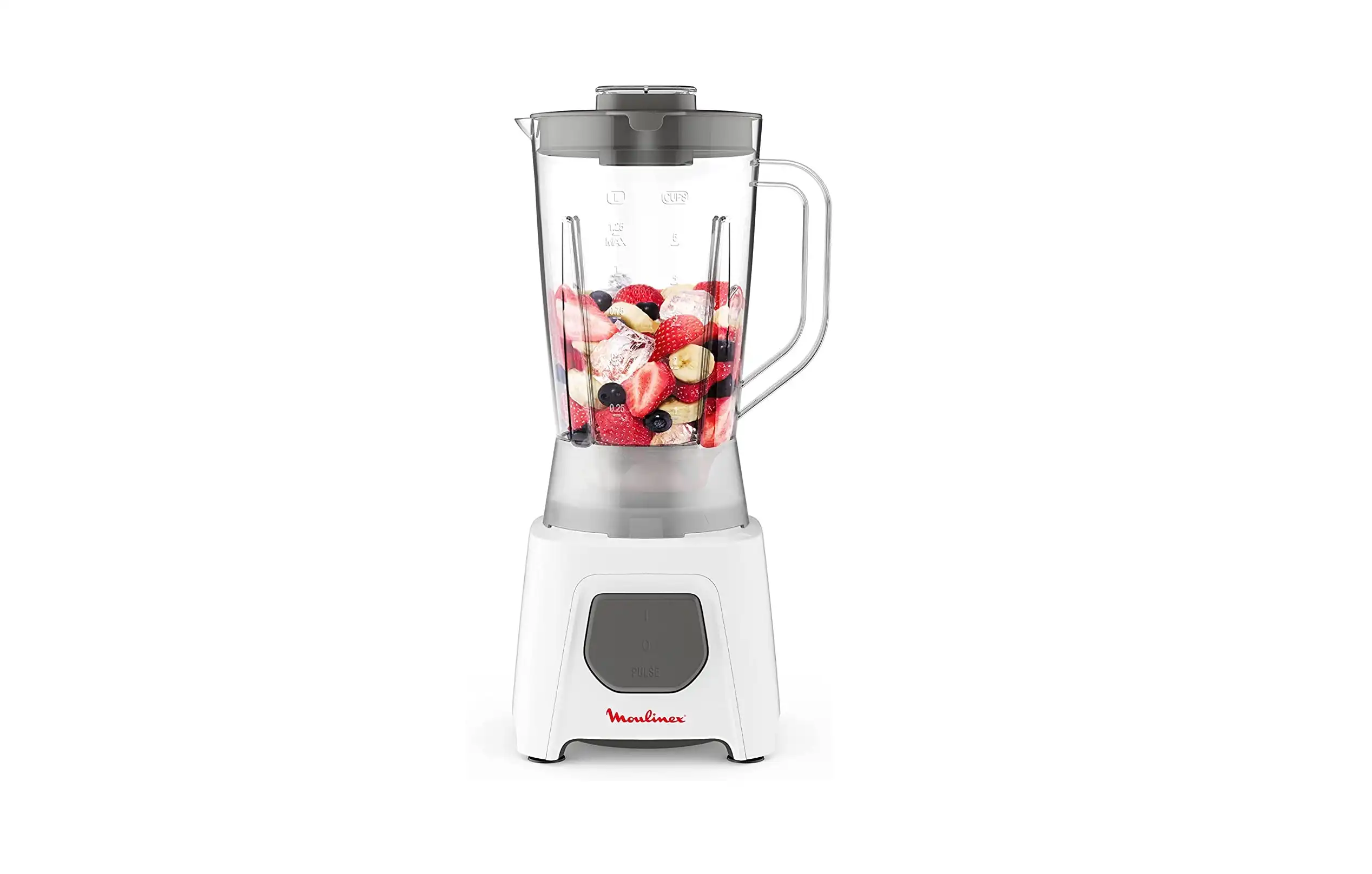Moulinex Blendeo Blender With Grinder, 1.5 L, 450 W, White - LM2B21EG