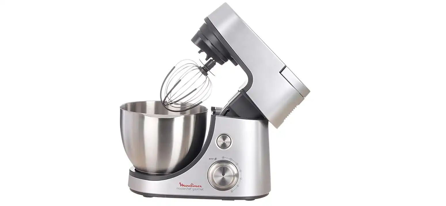 Stand Mixer Moulinex , 900 Watt, 6 Liters, Grinder, Stainless Steel - QA503DB1