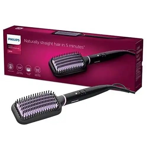 Philips StyleCare Essential Straightening Brush, Black - BHH880