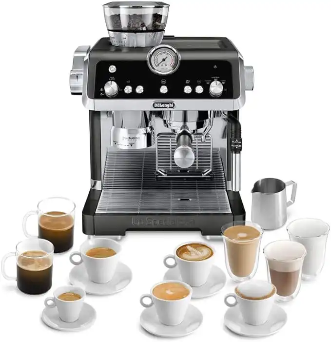 Delonghi Espresso Coffee Maker, 1450 Watt, Black - EC9335-BK international warranty