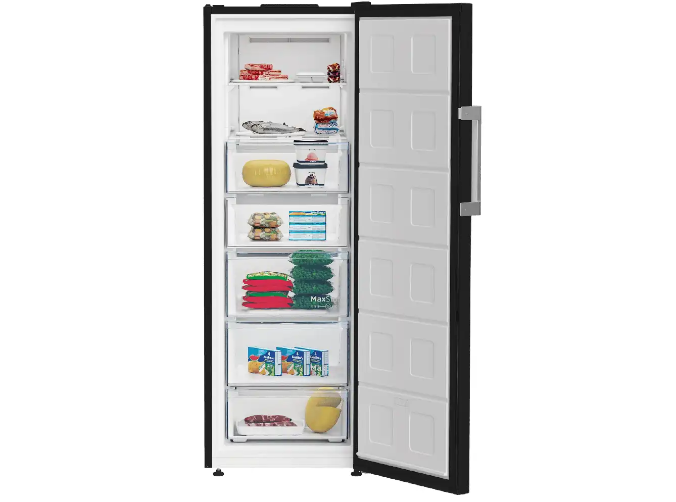 Beko Freezer, 6 Drawer, Digital, Black - B3RFNE274B