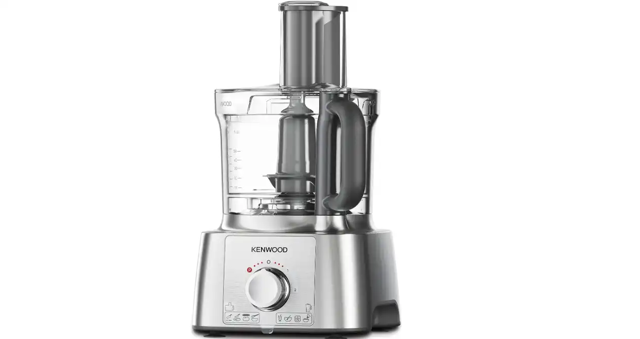 Kenwood Multipro Express Food Processor, 3.0 Litre Bowl With Express Serve, 1.2 Litre Blender, Dough Hook, Whisk, 3 Slicing and Grating Discs, Multi Mill, 1000 Watts, Silver - FDP65.880SI - E