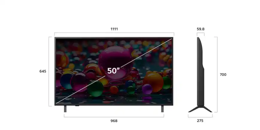 تلفزيون AI UA84 ال جي، 50 بوصة، سمارت، 4K، بريسيفر داخلي - 50UA84006LB