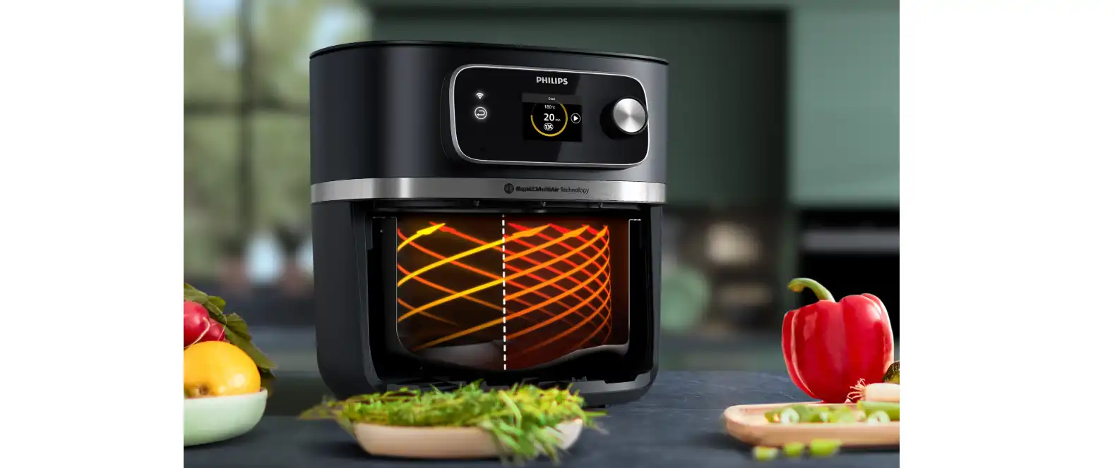 philips 7000 Series Airfryer Combi and Food Thermometer, 2200W, 8.3L, Black - HD9880/90