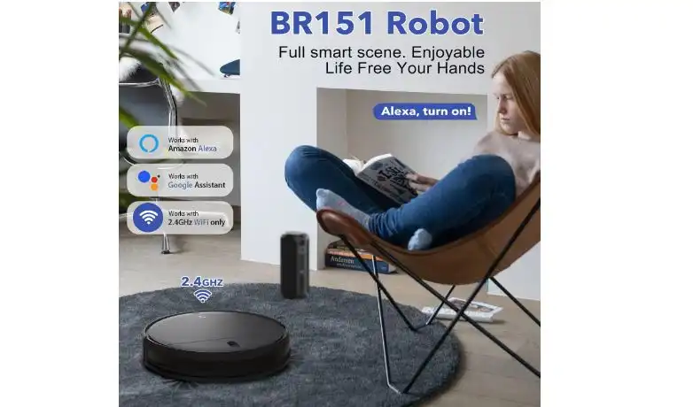 MAMNV Robot Vacuum & Mop Combo, 2-in-1, Wi-Fi – Self-Charging - BR151