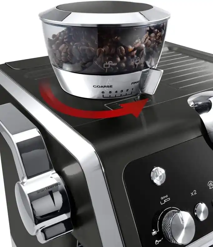 Delonghi Espresso Coffee Maker, 1450 Watt, Black - EC9335-BK international warranty