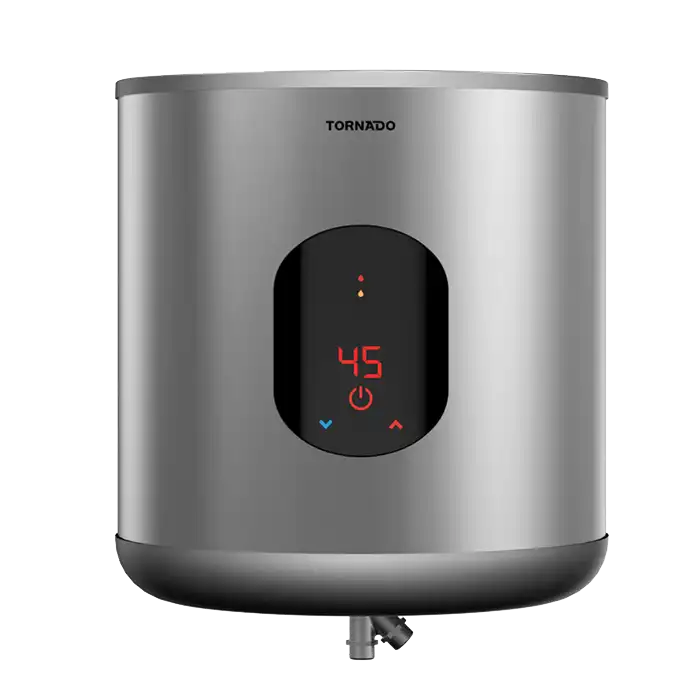 TORNADO Electric Digital Water Heater, 35 Litre, Silver - EWH-S35CSE-S