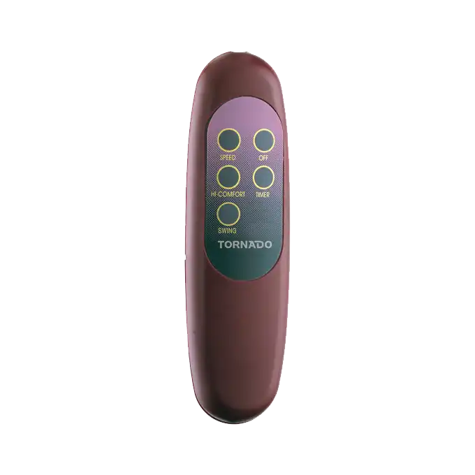 TORNADO Stand Fan with Remote Control, 16 Inch, Grey Or Maroon - EFS-65