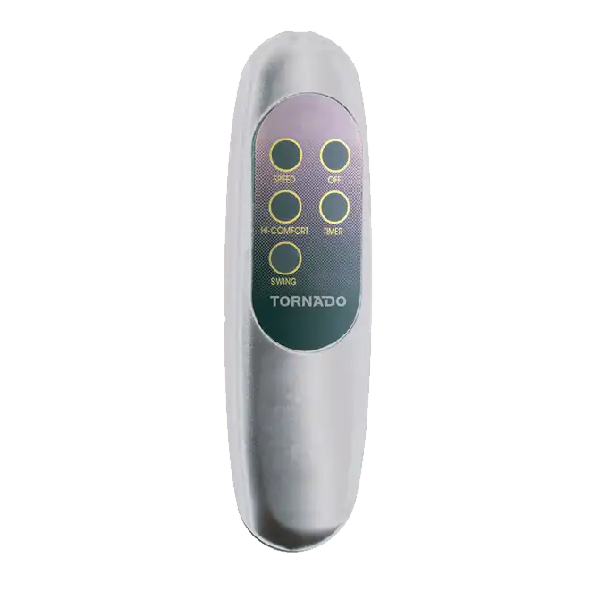 TORNADO Stand Fan with Remote Control, 16 Inch, Grey Or Maroon - EFS-65