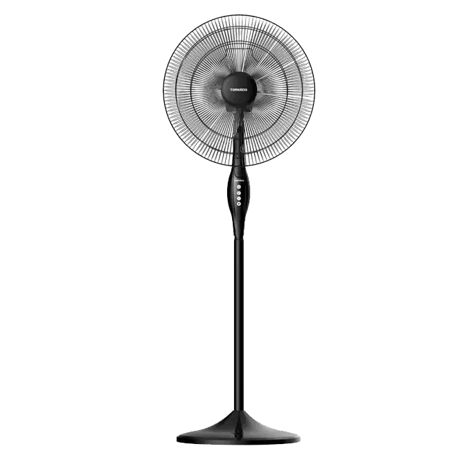 TORNADO Stand Fan without Remote Control, 18 Inch, Black - TSF-18XW
