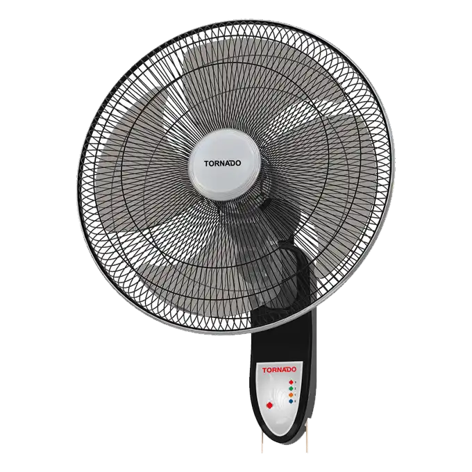 TORNADO Wall Fan without Remote Control, 18 Inch, Black - EPS-18