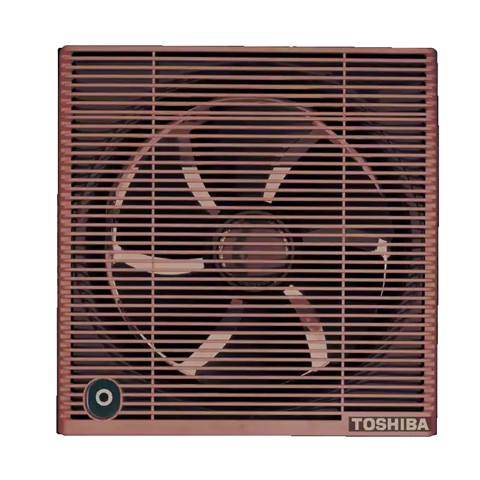 TOSHIBA Bathroom Ventilating Fan, With Privacy Grid, 25 cm, Brown Or Off White  - VRH25S1C