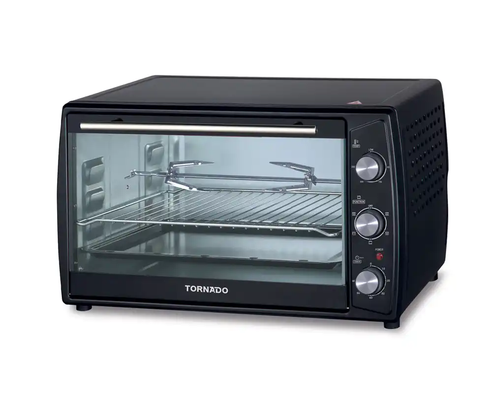 TORNADO Electric Oven with Grill, 63 Liters, 2200 Watt, Black - TEO-63(K)