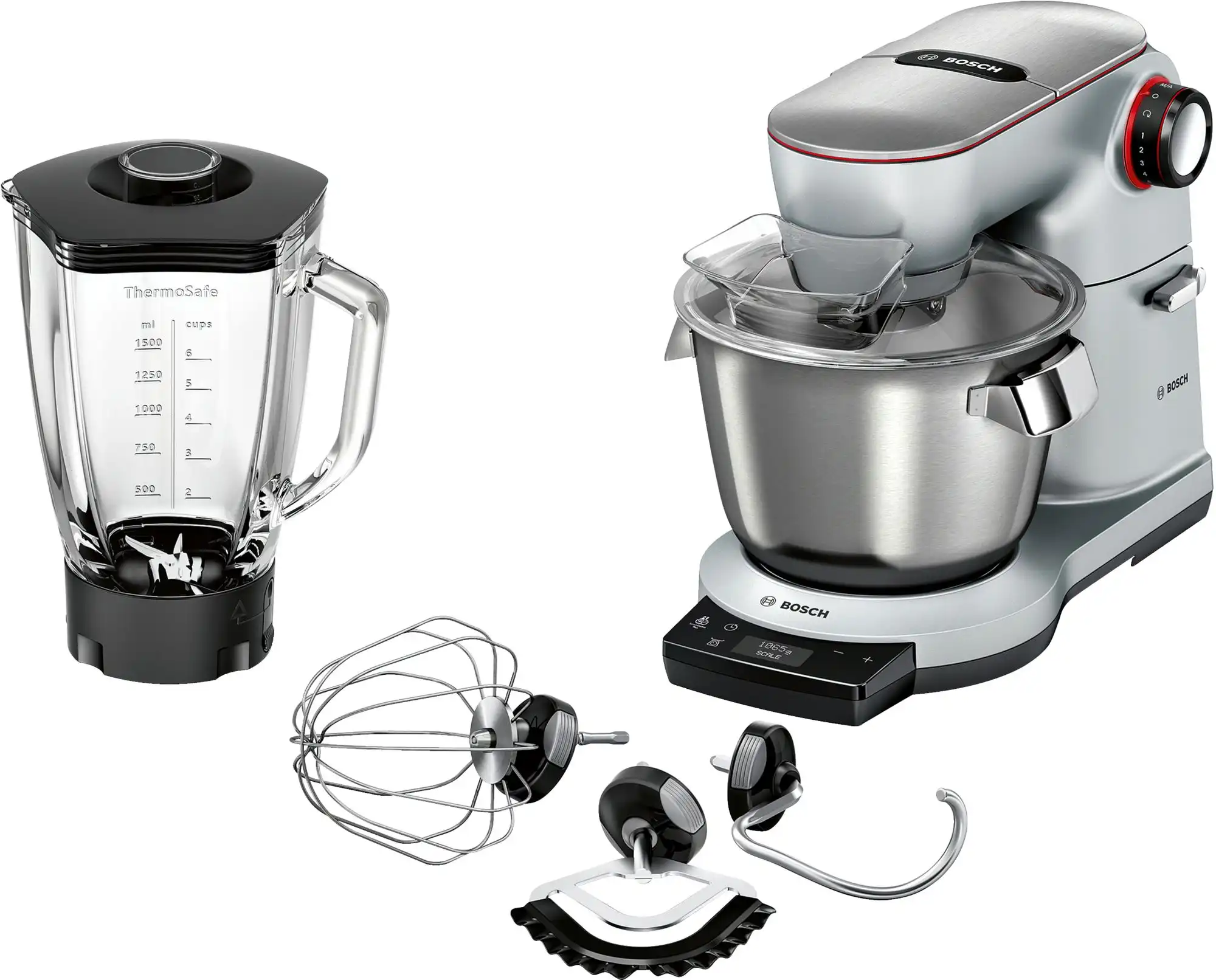 Bosch Optimum Kitchen machine, 5.5 Liters, 1500 Watt, Silver - MUM9YX5S12