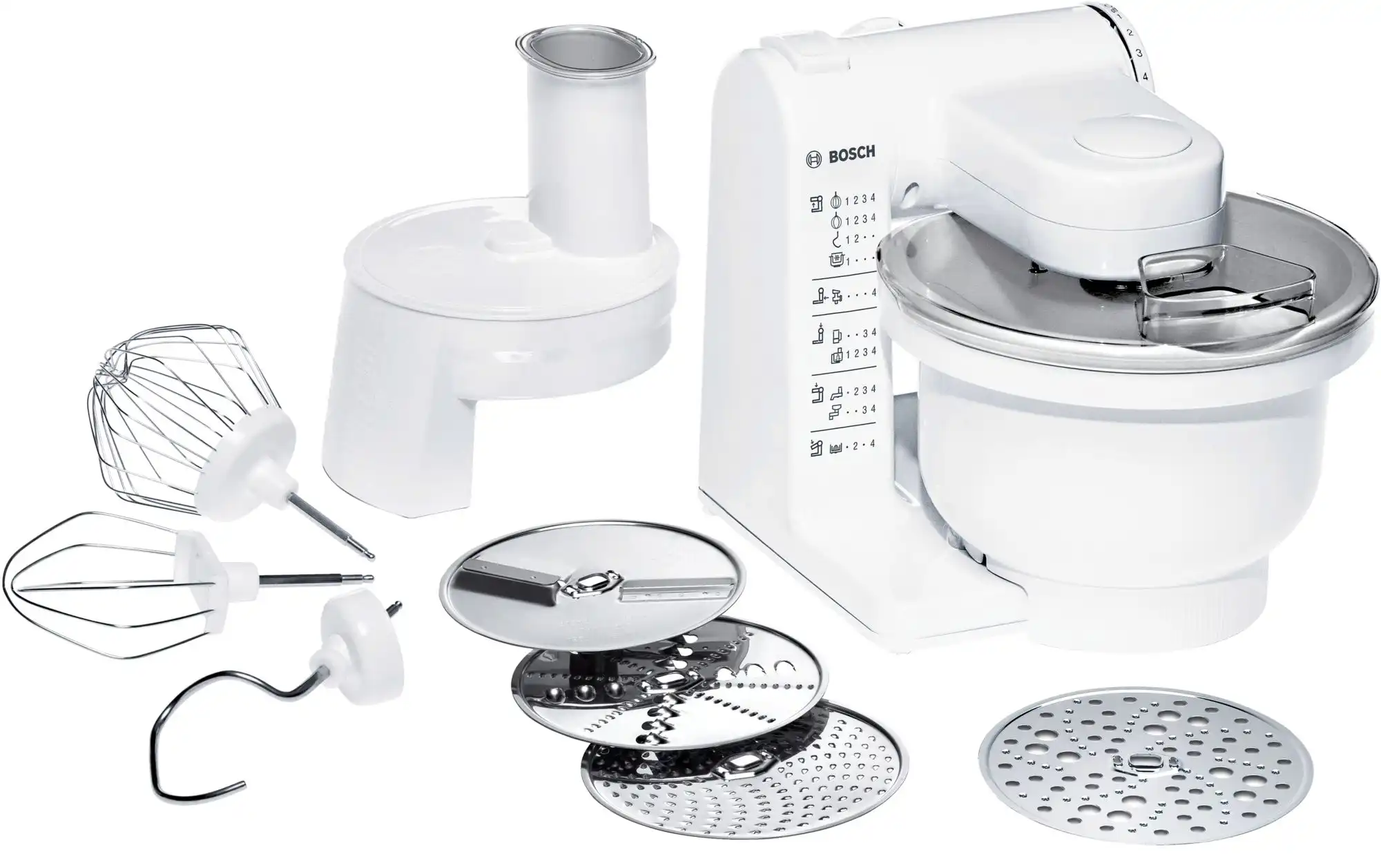 Bosch Food Processor, 3.9 Liter, 500 Watt, White - MUM4427