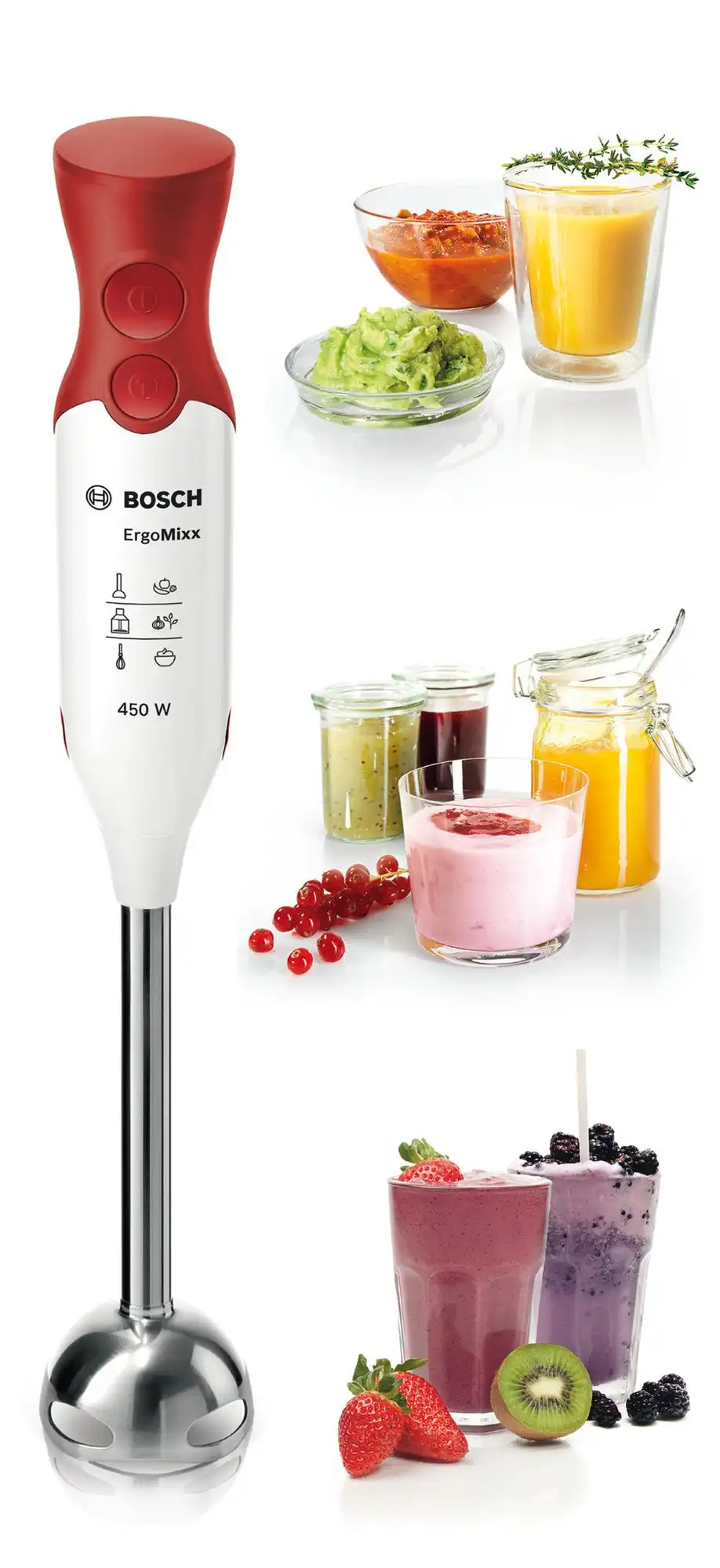 Bosch Hand Blender, 450 W, White - MSM64110
