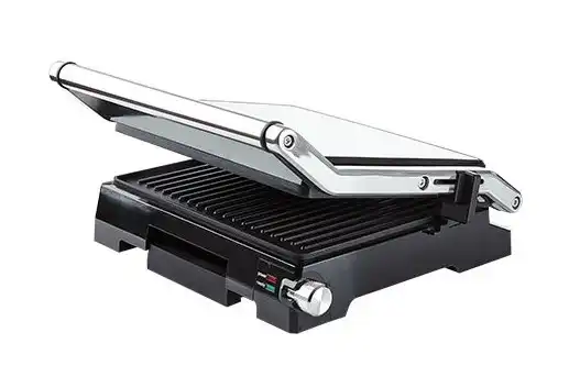 Mienta Express Grill and Panini press, 2000 Watt, Silver / Black - CG28209A