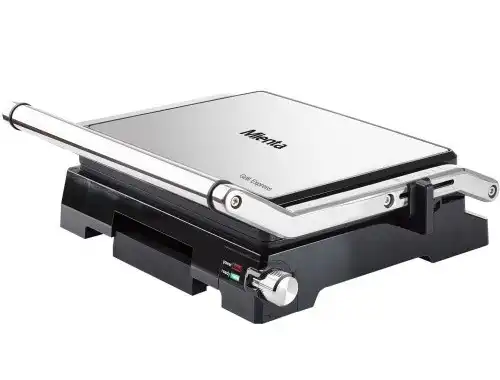 Mienta Express Grill and Panini press, 2000 Watt, Silver / Black - CG28209A