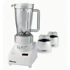 Mienta Super Blender With Grinder And Mill, 1 Liter, 500 Watt, White - BL-721