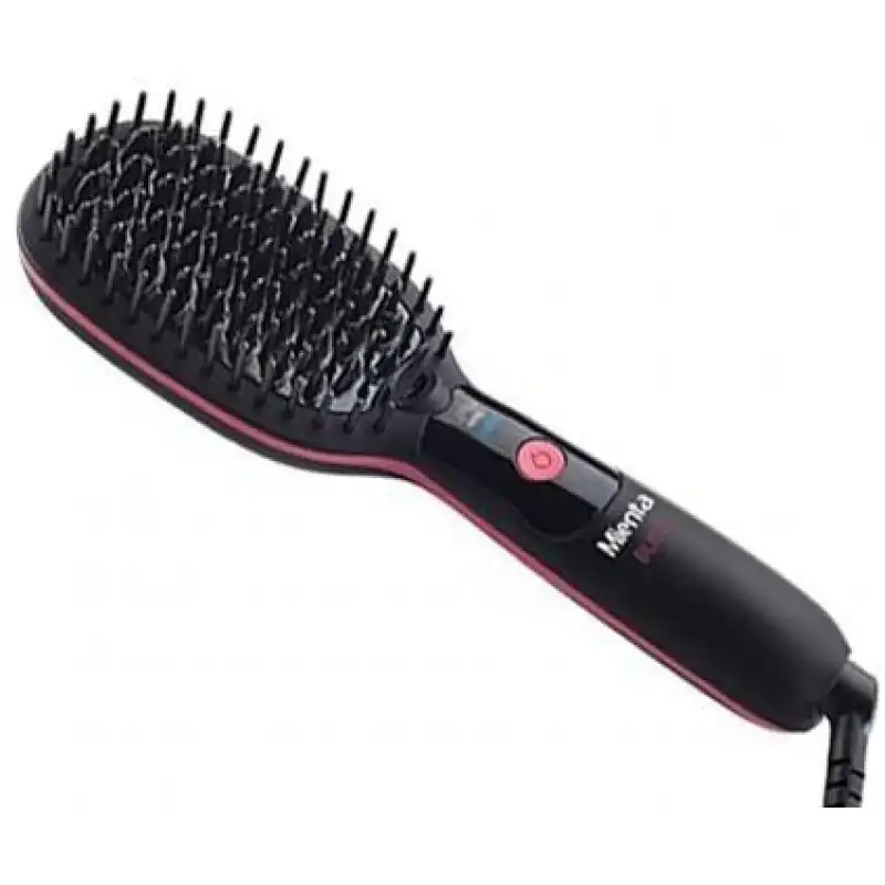 Mienta Bliss Ionic Straightening Hair Brush, Black - SB43106A