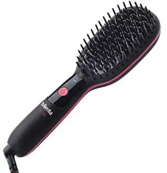 Mienta Bliss Ionic Straightening Hair Brush, Black - SB43106A