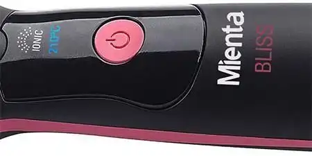Mienta Bliss Ionic Straightening Hair Brush, Black - SB43106A