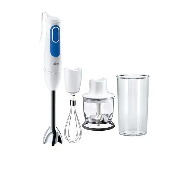 براون خلاط يدوي مالتي كويك 3 ، 600 واط، ابيض / ازرق - MQ 3025 - 600 w sauce