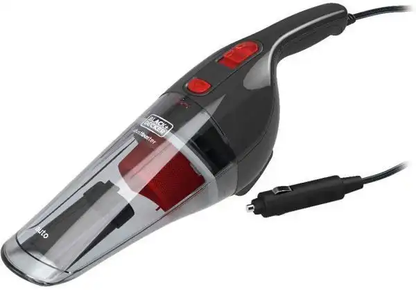 بلاك اند ديكر مكنسة سيارة محمولة ، 12.5 واط، رمادى / احمر - NV1200AV