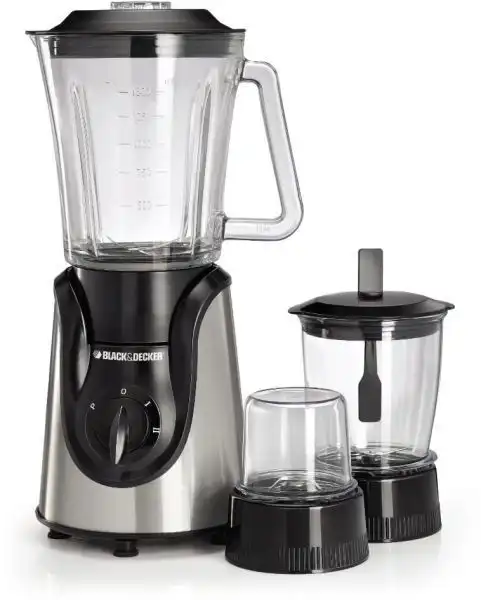بلاك اند ديكر خلاط مع كبة و مطحنة،، 600 واط، اسود - BX600G