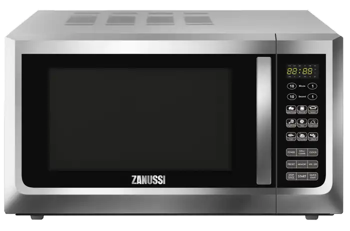 Zanussi Microwave With Grill, 34 Liter, Stainless Steel - ZMW34FMGXA