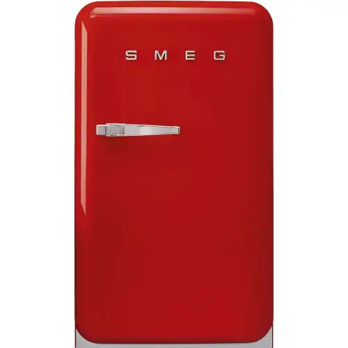 SMEG Freestanding Mini Bar Refrigerator, Defrost, 1 Door, 120 Liter, Red - FAB 10 RR
