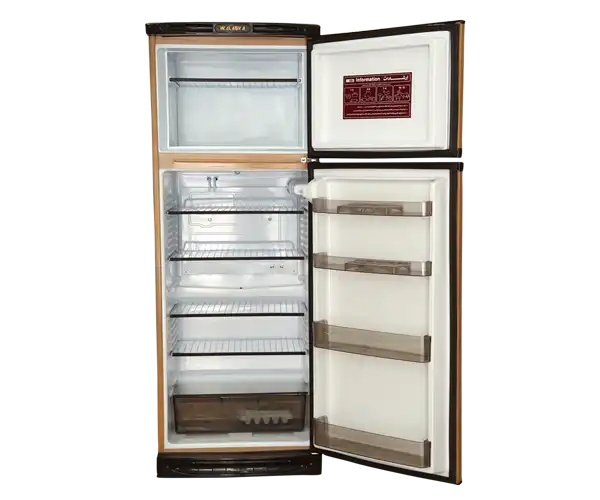 Alaska Freestanding Refrigerator, Defrost, 2 Doors, 337 liter, Brown - KSD 335
