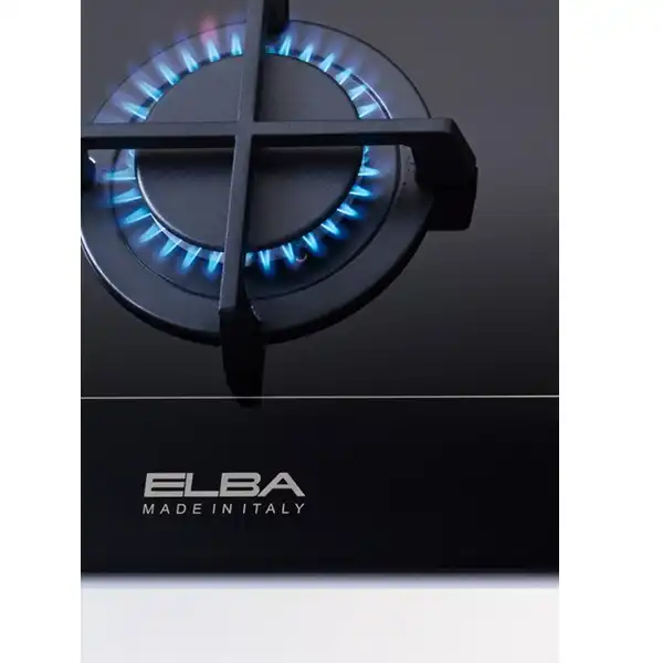 Elba Built-In Smart Gas Hob, 5 Burners, 90 cm, Black Glass - ELIO95G‐MATIK