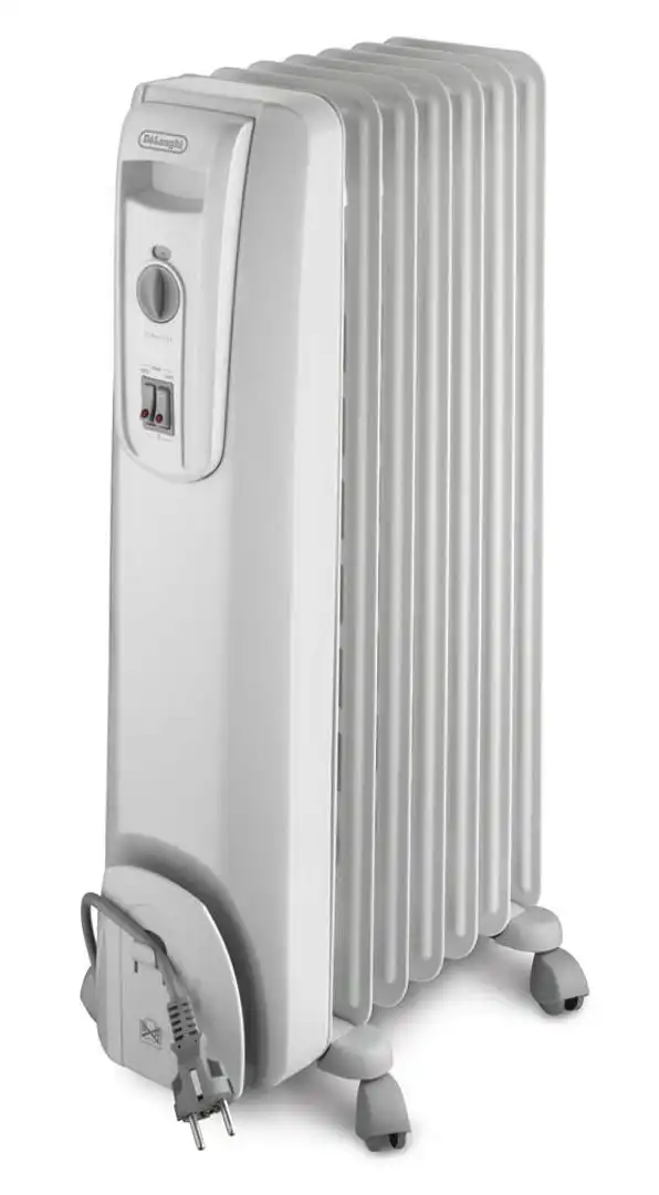 Delonghi Oil Heater, 7 Fins, 1500 Watt, White - KH770715
