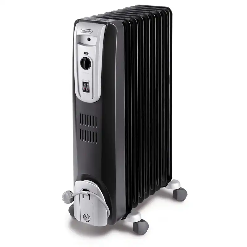 DeLonghi Oil Heater, 9 Fins, 2000 Watt, Black - KH770920BK