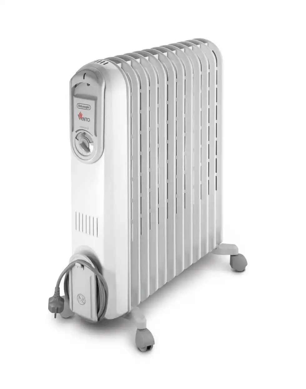 Delonghi Vento Oil Heater, 12 Fins, 2500 Watt, White - V551225