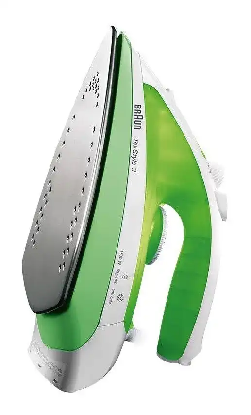 Braun Texstyle 3 Steam Iron, 2000 Watt, White / Green - TS 330 C