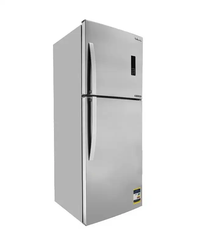 Fresh Freestanding Digital Refrigerator With Plasma Ionizer, No Frost, 2 Doors, 369 Liter, Stainless Steel - FNT-M400YT