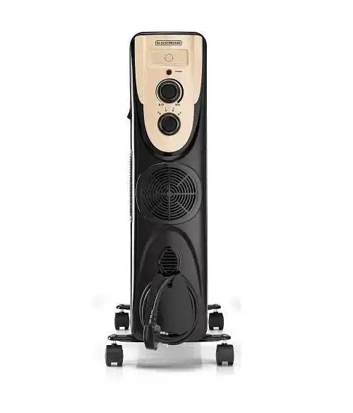 BLACK & DECKER Oil Radiator Heater,13 Fins, 2500 W, Black - OR013FD-B5