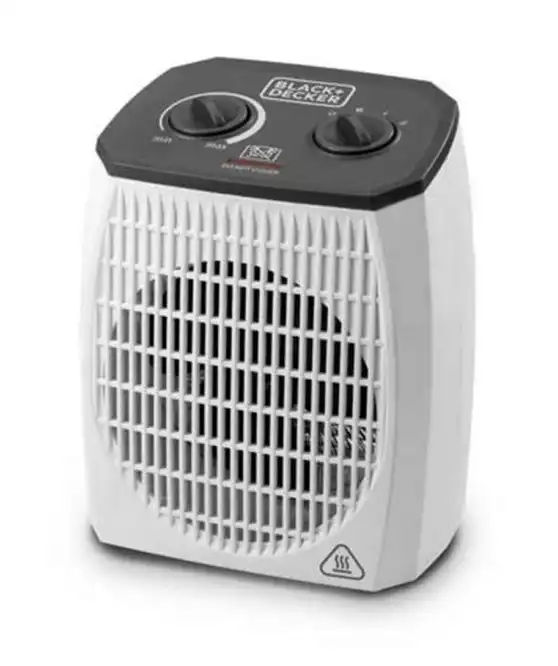 بلاك اند ديكر دفاية مروحة ، 2000 واط، ابيض / اسود - HX310