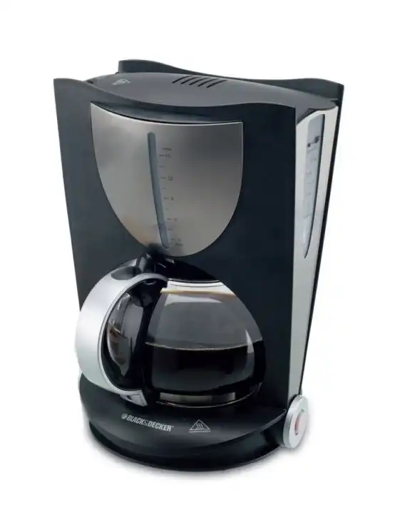 BLACK & DECKER Coffee Maker, 1000 Watt, Black / Silver - DCM80