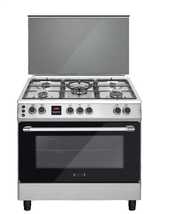 ايكوماتيك بوتجاز غاز ، 5 شعلة، 90 سم، استانلس ستيل - FS9204DC