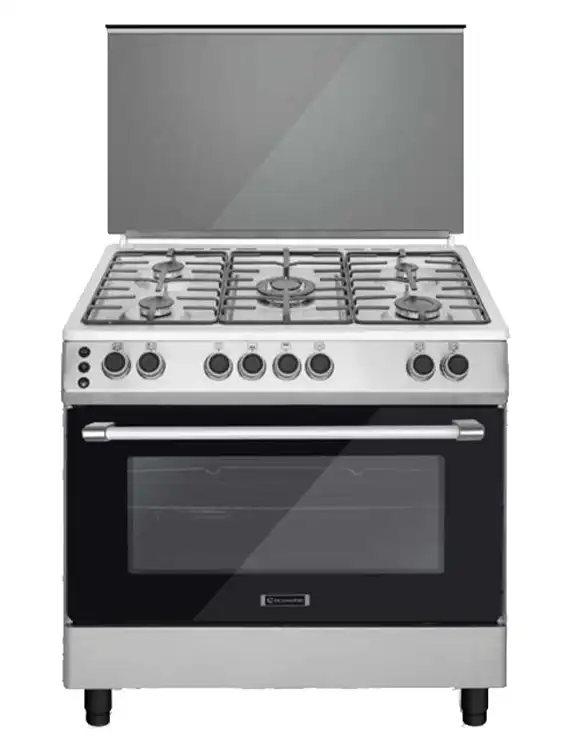 ايكوماتيك بوتجاز غاز ، 5 شعلة، 90 سم، استانلس ستيل - FS9204M