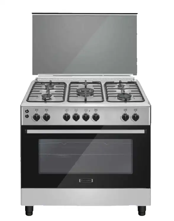 ايكوماتيك بوتجاز غاز ، 5 شعلة، 90 سم، استانلس ستيل -FS9104M