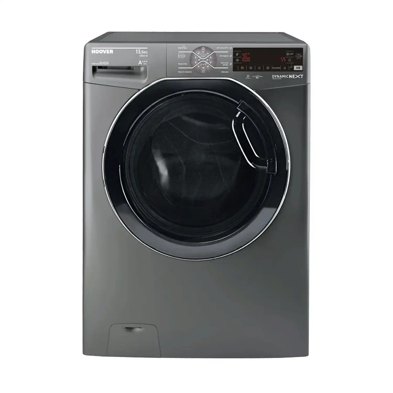 هوفر غسالة ملابس  فول أوتوماتيك 13.5 كجم لون سيلفر DWOT4135AHFR-EGY
