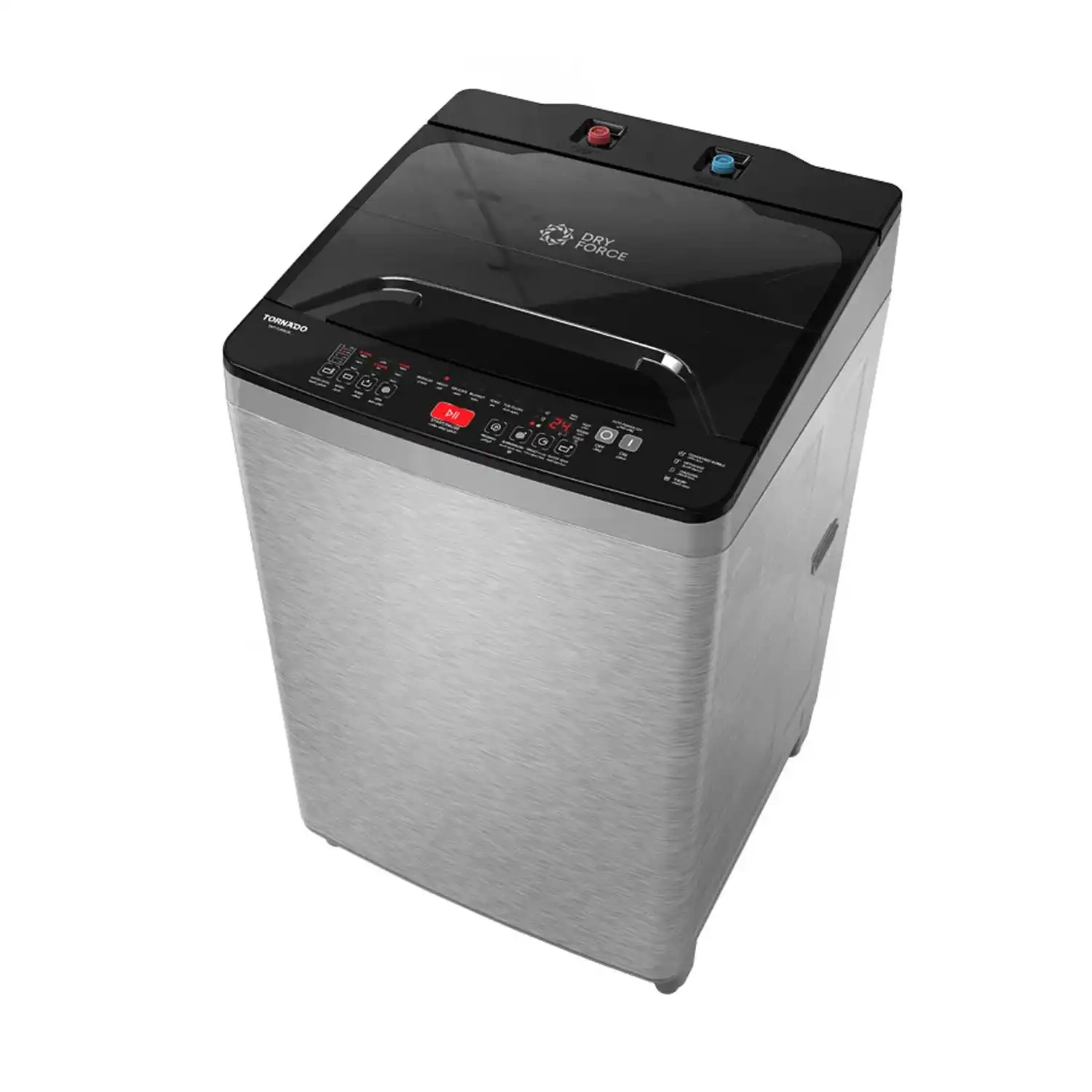TORNADO Washing Machine Top Automatic 10 Kg, Pump, Silver - TWT-TLN10LSL