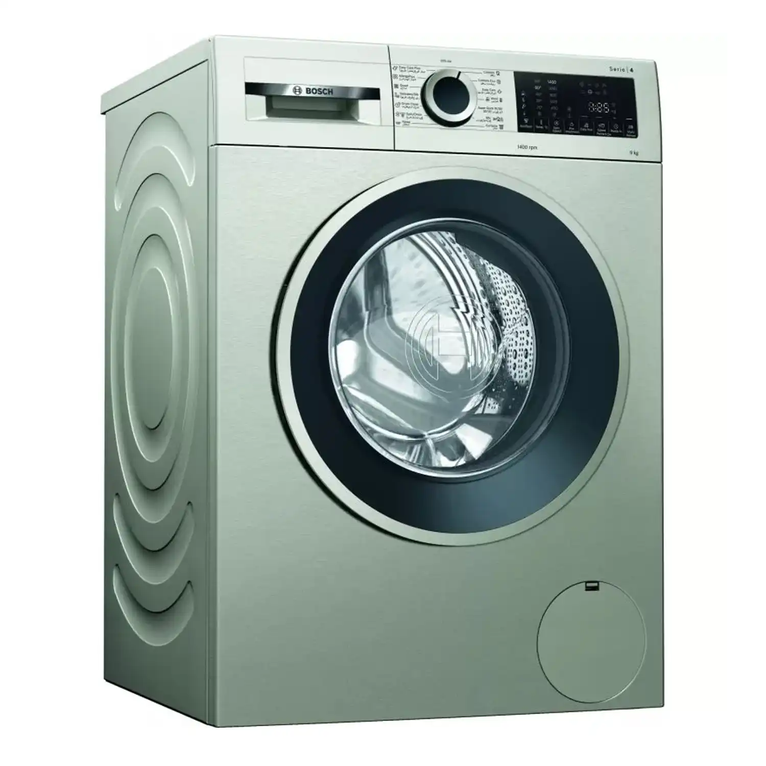 BOSCH WASHING MACHINE 9 KG, 1400 RPM, INOX - WGA144XVEG