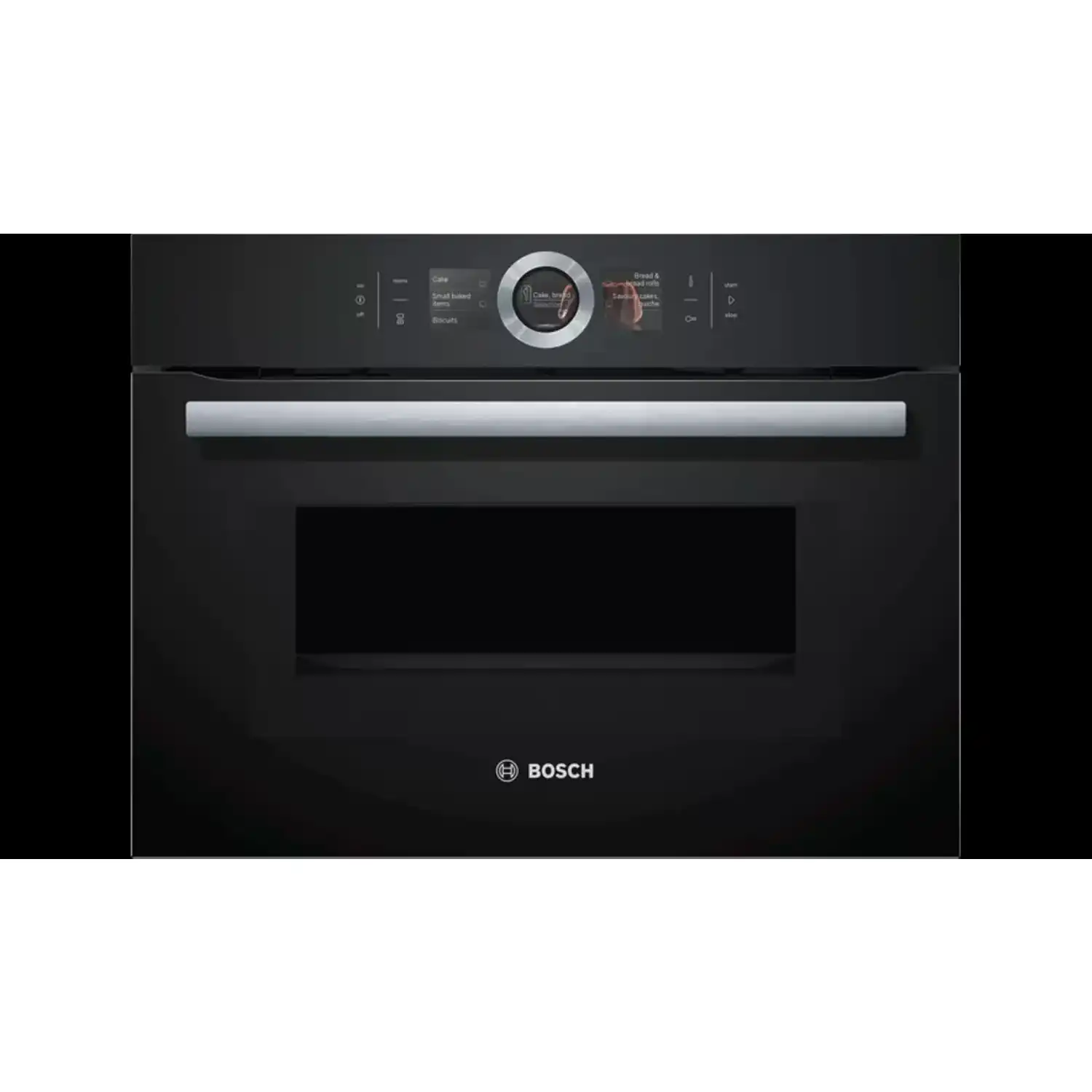 Bosch Serie 8 Built-In Compact Oven With Microwave, 45 Liters, 900 Watt, Black - CMG636BB1