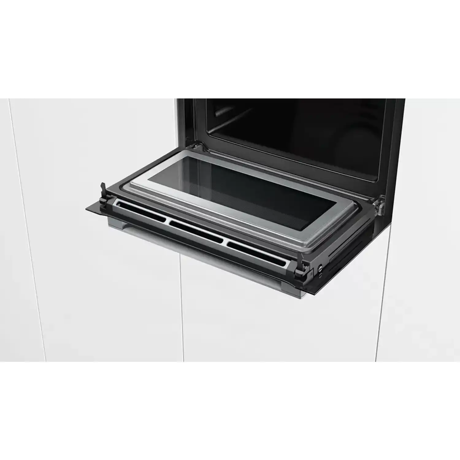 Bosch Serie 8 Built-In Compact Oven With Microwave, 45 Liters, 900 Watt, Black - CMG636BB1