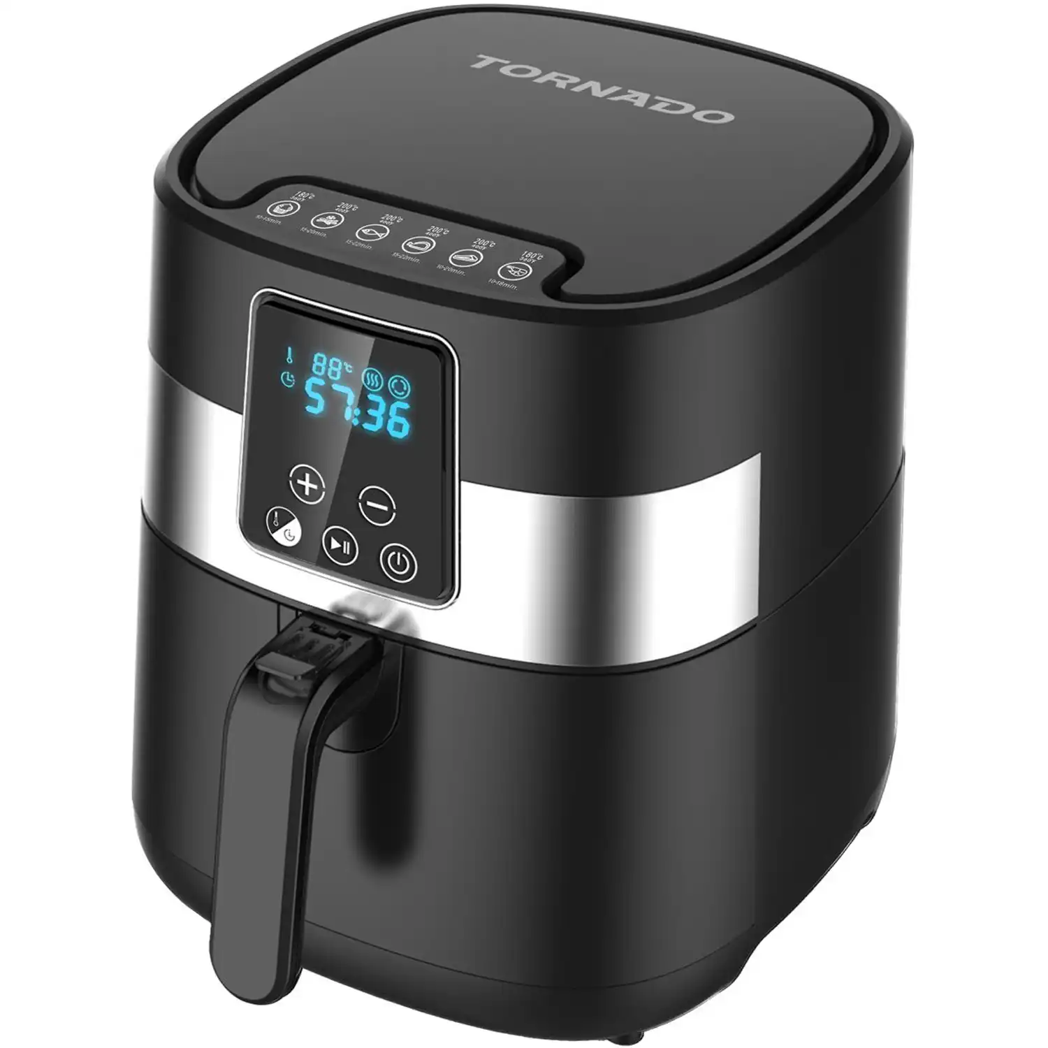 TORNADO Air Fryer, 1300 Watt With LED Display, Black - THF-133D